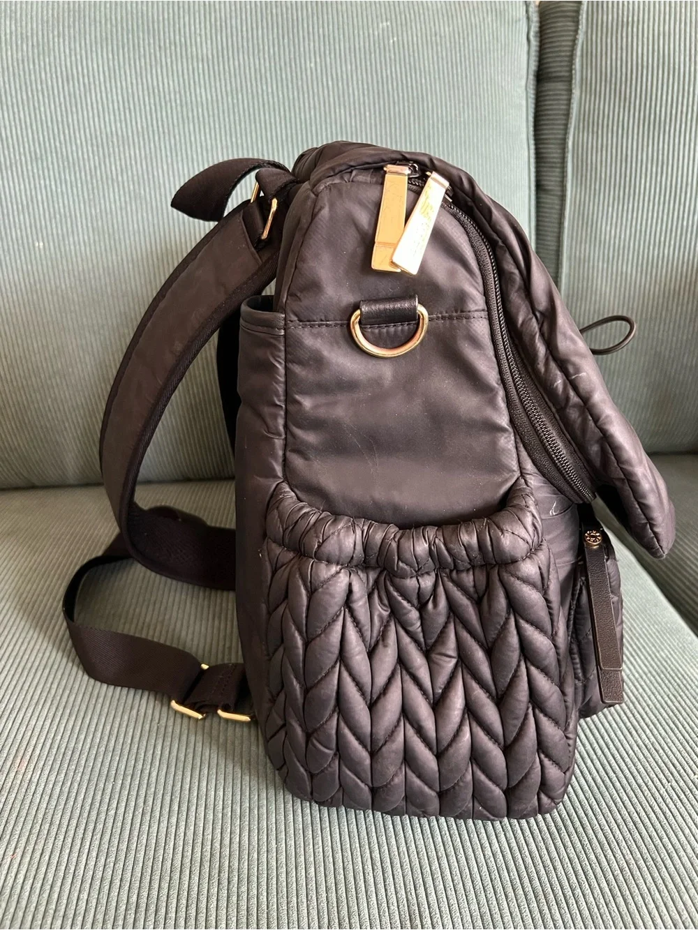 Happ Levy Puffer Backpack Daiperbag - Black